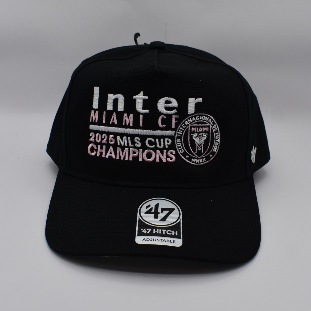 '47 Brand Hitch Inter Miami CF 2025 MLS Cup Champions Snapback Hat Cap Black NWT